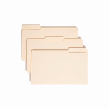 Smead File Folder 8-1/2 x 14", 1/3-Cut Tab, Manila, PK100, Expanded Width: 3/4" 15330